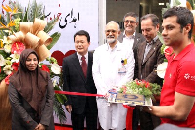 پایگاه انتقال خون بیمارستان قلب شهید رجایی افتتاح شد