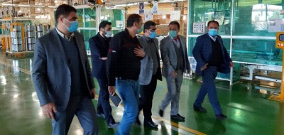 بازدید جناب آقای صادقی نیارکی معاون امور صنایع وزارت صمت از کارخانه کاسپین گلدیران