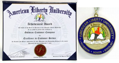 جایزه برترین شرکت خدمات مشتریان از دانشگاه لیبرتی آمریکا