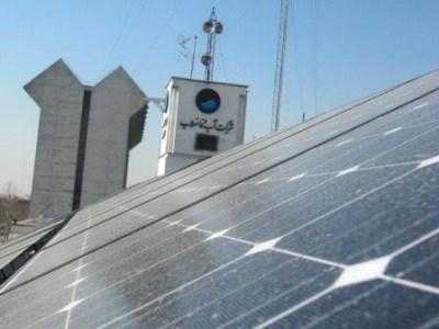 پنل های خورشیدی ال جی بر بام ساختمان آب و فاضلاب تهران